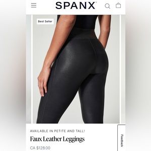 Spanx faux leather leggings.